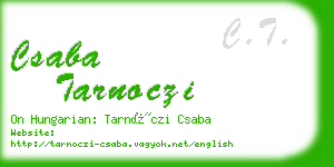 csaba tarnoczi business card